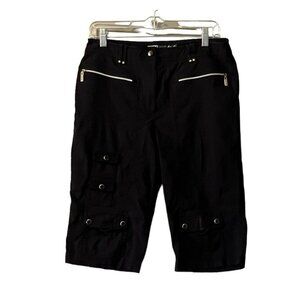 Jamie Sadock Shorts Womens Size 6 Black Capri Long Golf Utility Stretch Athletic